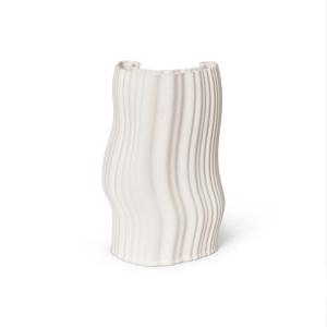 Ferm Living - Moire Vase, H 30 cm, blanc cassé