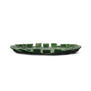 Ferm Living - Plait plat de service, vert émeraude