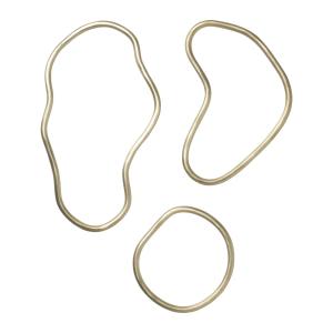Ferm Living - Dessous de bassin en laiton (lot de 3)