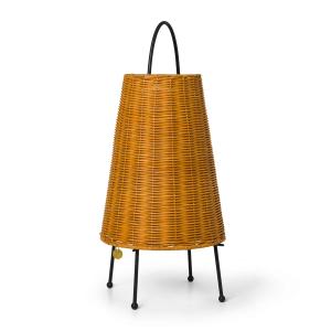 Ferm Living - Porti LED Akku Lampe de table en rotin, natur…