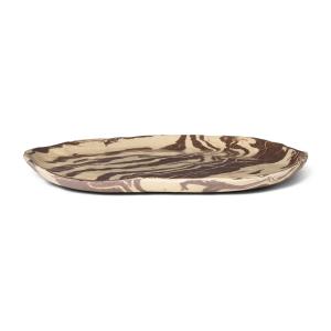 Ferm Living - Ryu Assiette, 34 cm, sable / marron