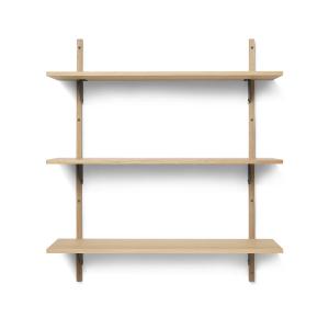 Ferm Living - Etagère murale secteur triple, 87 cm, chêne /…