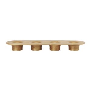 Ferm Living - Soothe 4 bougeoirs, finition laiton