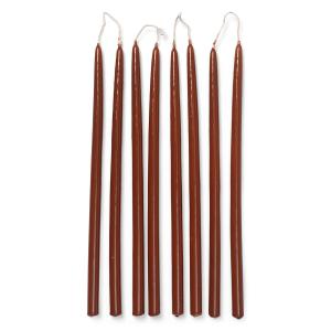 ferm LIVING - Spike Bougies à tige, rouille (set de 8)