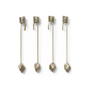 Ferm Living - Stone Porte-bougies de Noël, laiton