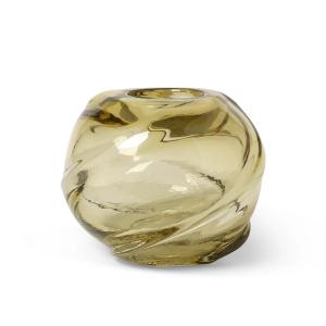 Ferm Living - Water Swirl Vase, h 16 cm, jaune clair