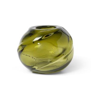 ferm LIVING - Water Swirl Vase, h 16 cm, vert mousse