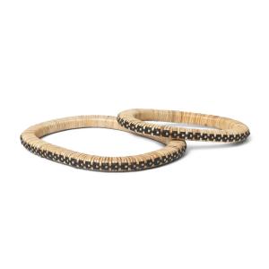 Ferm Living - Weave Dessous de verre, natural / noir ( set…