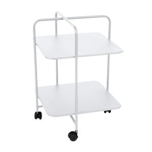 Fermob - Table d'appoint à roulettes Alfred, blanc coton