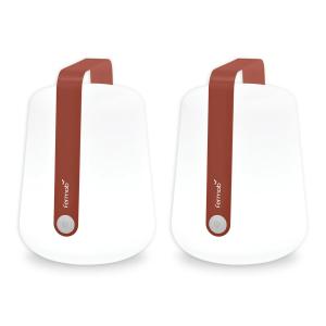 Fermob - Balad Lampe LED à accu, H 38 cm, rouge ocre (set d…