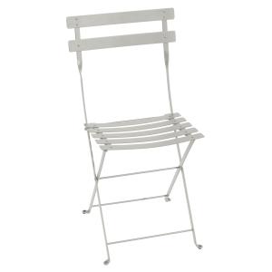 Fermob - Bistro Chaise pliante en métal, gris argile