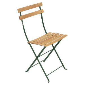 Fermob - Bistro Chaise pliante Naturel, vert cèdre