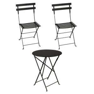 Fermob - Bistro Table pliante   2 chaises pliantes, régliss…