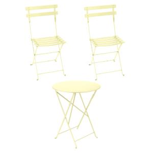 Fermob - Bistro Table pliante   2 chaises pliantes, sorbet…