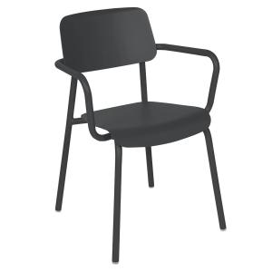 Fermob - Studie Chaise avec accoudoirs Outdoor, anthracite