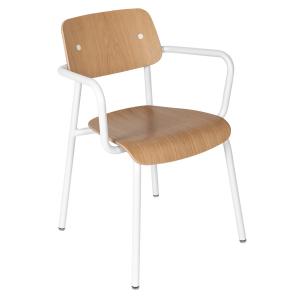 Fermob - Studie Chaise avec accoudoirs Outdoor, chêne / bla…