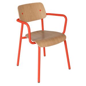 Fermob - Studie Chaise avec accoudoirs Outdoor, chêne / cap…