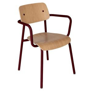 Fermob - Studie Chaise avec accoudoirs Outdoor, chêne / cer…