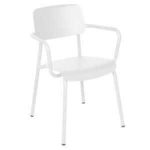 Fermob - Studie Chaise avec accoudoirs Outdoor, blanc coton