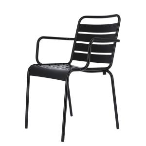 Fiam - Mya chaise en métal avec accoudoir, noir
