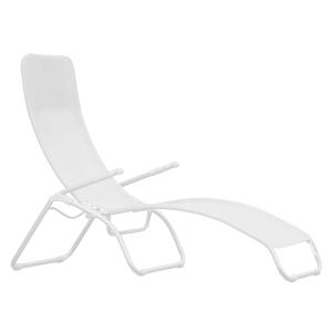 Fiam - Chaise longue de terrasse Samba aluminium blanc / bl…