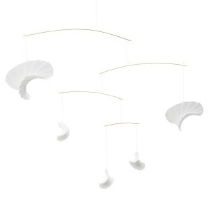 Flensted Mobiles - Waves 5 Mobile, blanc