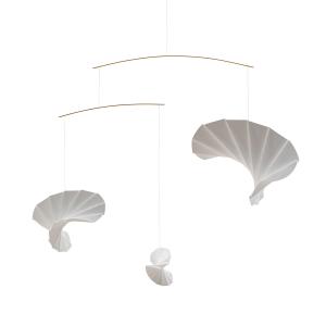 Flensted Mobiles - Waves 3 Mobile, blanc