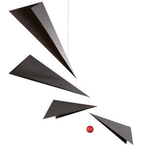 Flensted Mobiles - Wings Mobile, noir / rouge