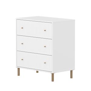 Flexa - Saga Commode cannelée, avec pieds, H 83,9 cm, chêne…
