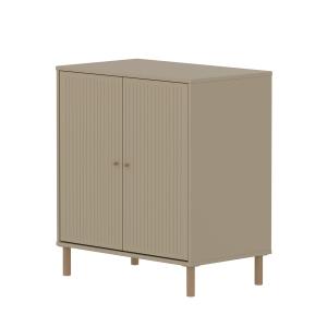 Flexa - Saga Armoire cannelée, avec pieds, H 83,9 cm, chêne…