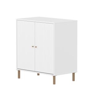 Flexa - Saga Armoire cannelée, avec pieds, H 83,9 cm, chêne…