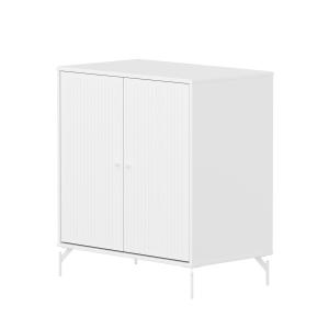 Flexa - Saga Armoire cannelée, avec pieds, H 83,9 cm, blanc