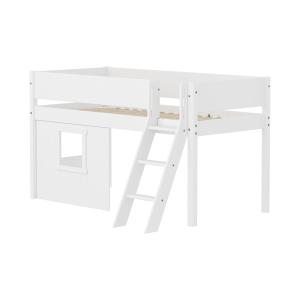 Flexa - White lit surélevé avec échelle inclinée, H 120 cm,…