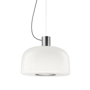 Flos - Bellhop Glass Lampe à suspendre, bright aluminium