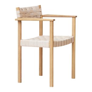 Form & refine - Fauteuil à motif, chêne pigmenté blanc