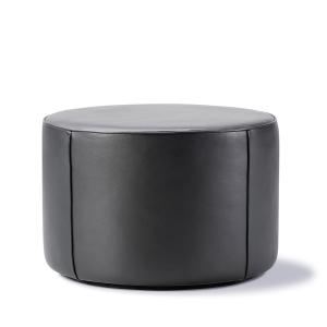 Fredericia - Mono Pouf Ø 55 cm, cuir 301 noir