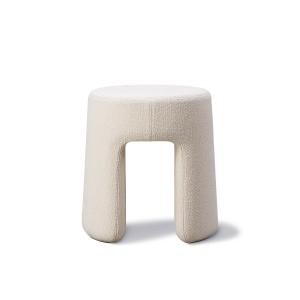 Fredericia - Sequoia Pouf Ø 40 cm, blanc (bouclé)