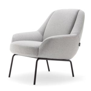 freistil - 138 fauteuil, noir jais (ral 9005) / gris soie (…
