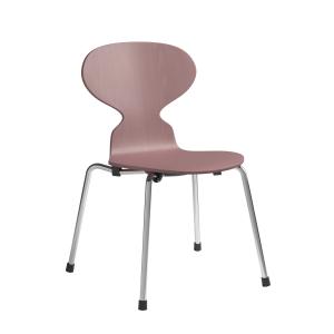 Fritz Hansen - Ant Chaise pour enfant, chrome / wild rose