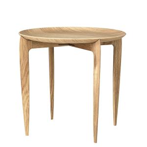 Fritz Hansen - Plateau Table d'appoint, Ø 45 x H 42 cm, chê…