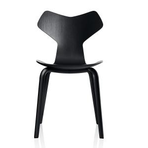 Fritz Hansen - Grand Prix Chaise, frêne teinté noir / piète…