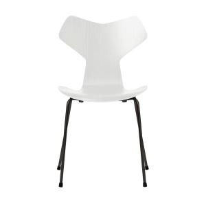 Fritz Hansen - Chaise Grand Prix, noir / frêne teinté blanc…