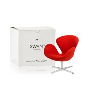 Fritz Hansen - le fauteuil Cygne miniature, rouge