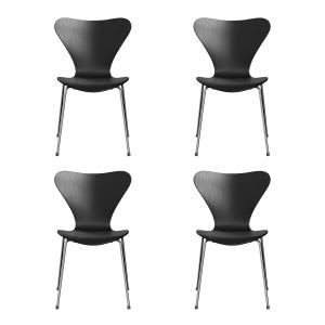 Fritz Hansen - Série 7 chaise, chrome / frêne teinté noir (…