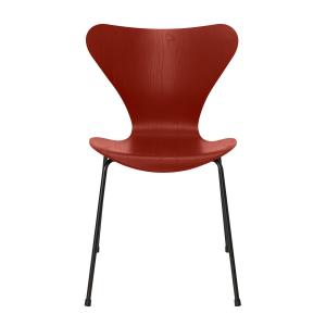 Fritz Hansen - Série 7 chaise, noir / frêne venetian red te…