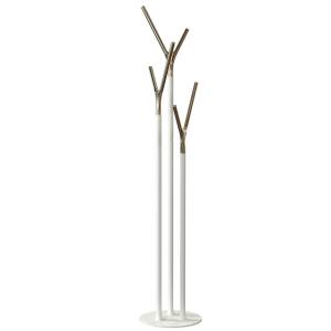 Frost - Wishbone Portemanteau, blanc mat / or poli