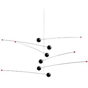 Flensted Mobiles - Futura Mobile , noir / rouge