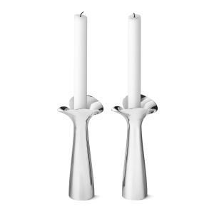 Georg jensen - Lot de 2 bougeoirs bloom botanica, en acier…