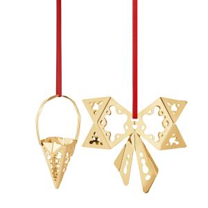 Georg Jensen - Holiday Ornament 2022 Bow & Cone, or