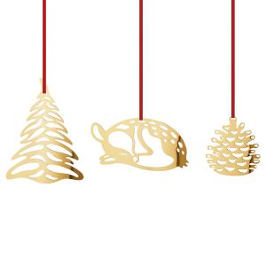 Georg Jensen - Large Christmas Ornement, or (set de 3)